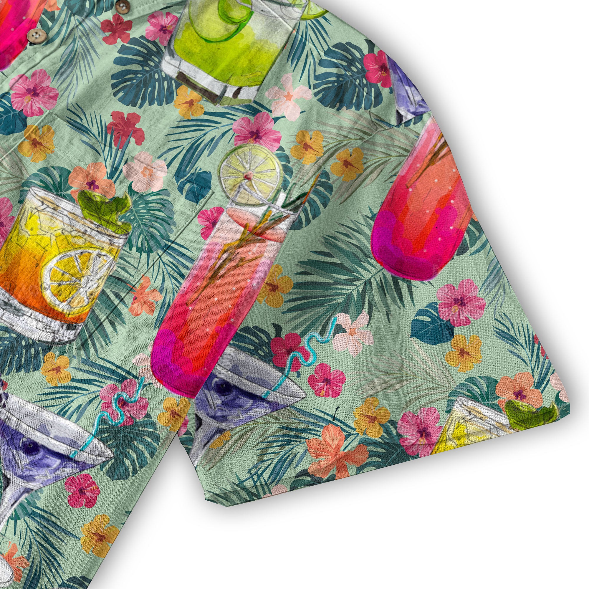 Cocktail Aloha Hawaiian Shirt, Summer Hawaiian Shirt - The Palmix