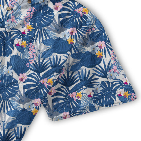 Tropical Floral Pattern Hawaii Shirt, Tranquil Blossom Hawaii Shirt - The Palmix