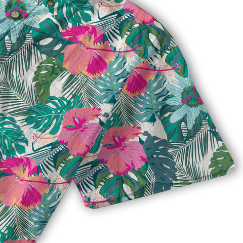 Flowers Hawaii Pattern Shirt, Aloha Hawaiian Shirt - The Palmix