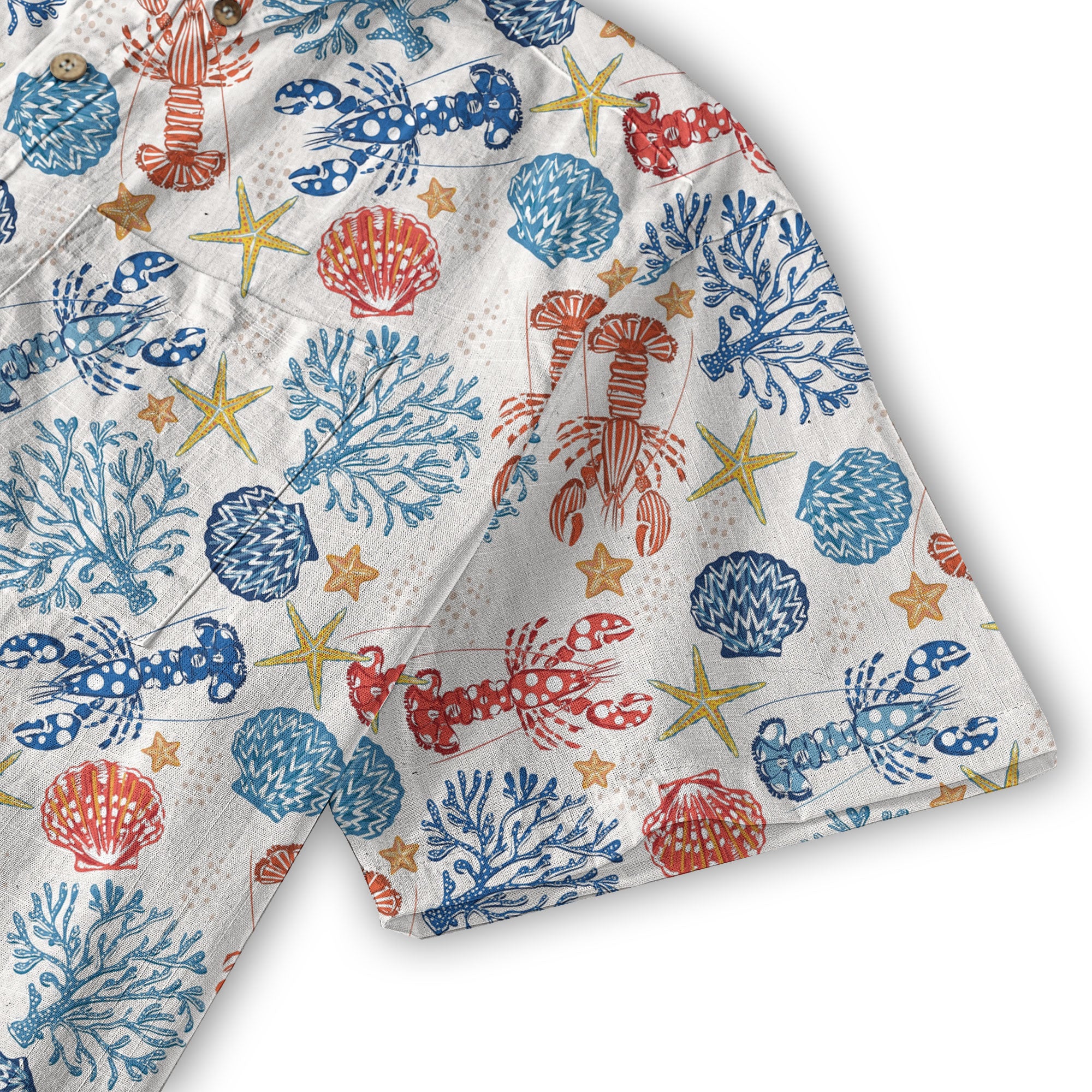 Ocean Animals Hawaiian Button Up Shirt, Optopus Summer Beach Shirt - The Palmix