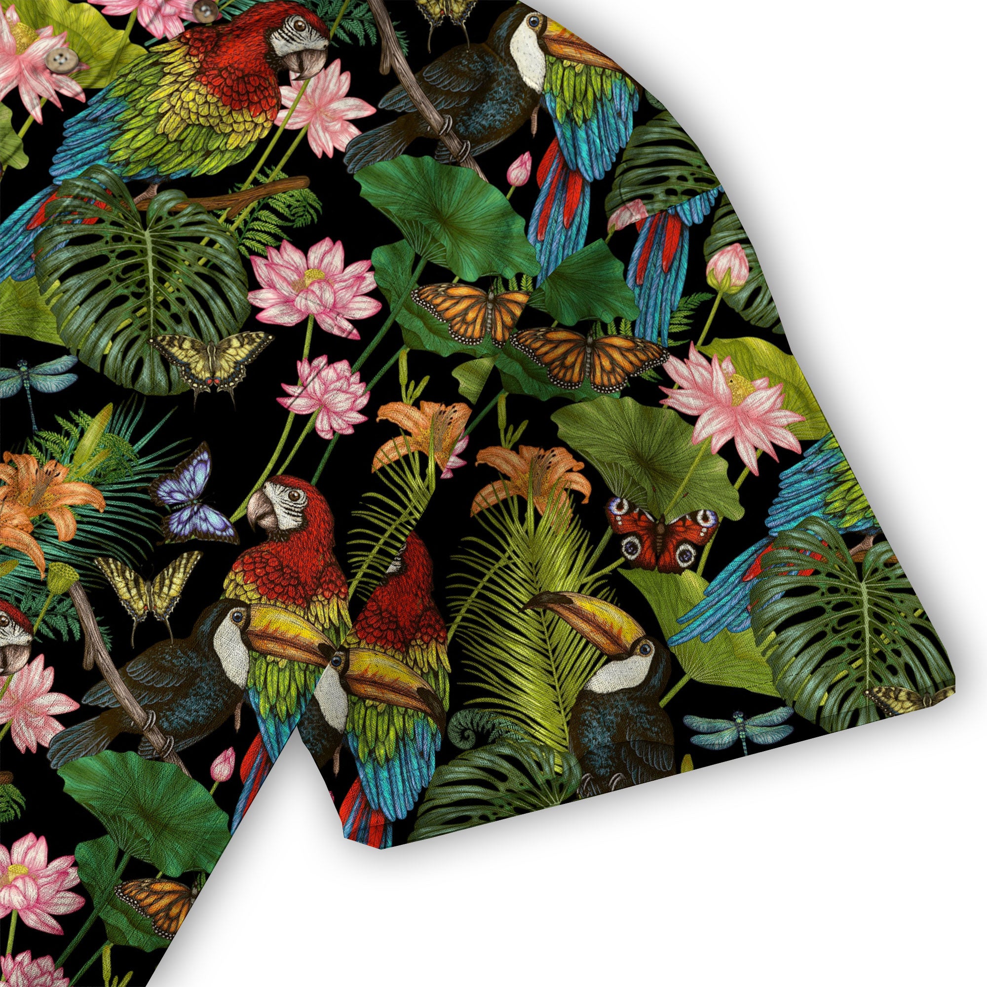 Parrot Hawaiian Button Up Shirt, Aloha Summer Beach Hawaiian Button Down Shirt - The Palmix