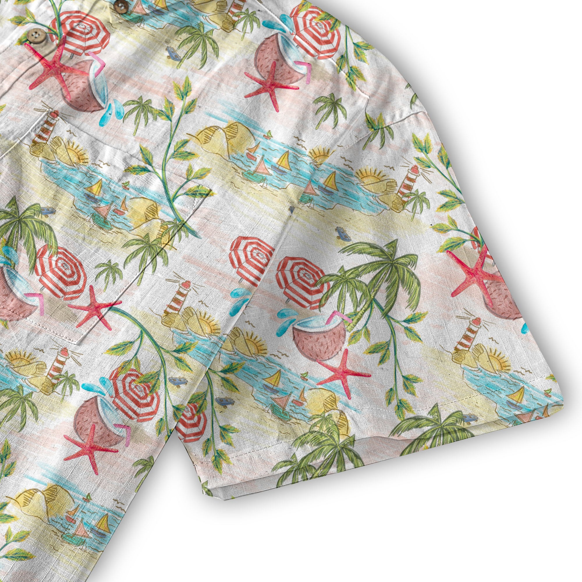 Summer Beach Flowers Hawaii Shirt, Aloha Pattern Hawaii Shirt - The Palmix