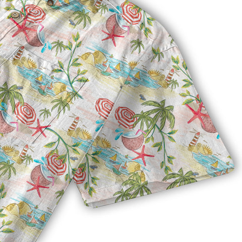 Summer Beach Flowers Hawaii Shirt, Aloha Pattern Hawaii Shirt - The Palmix