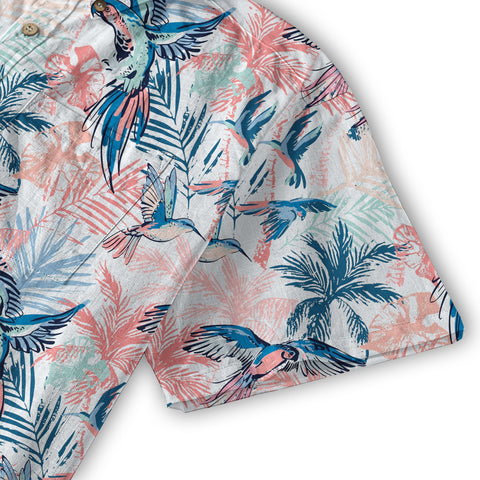 Flying Bird Aloha Flowers Hawaii Shirt, Hibiscus Hawaii Shirt - The Palmix