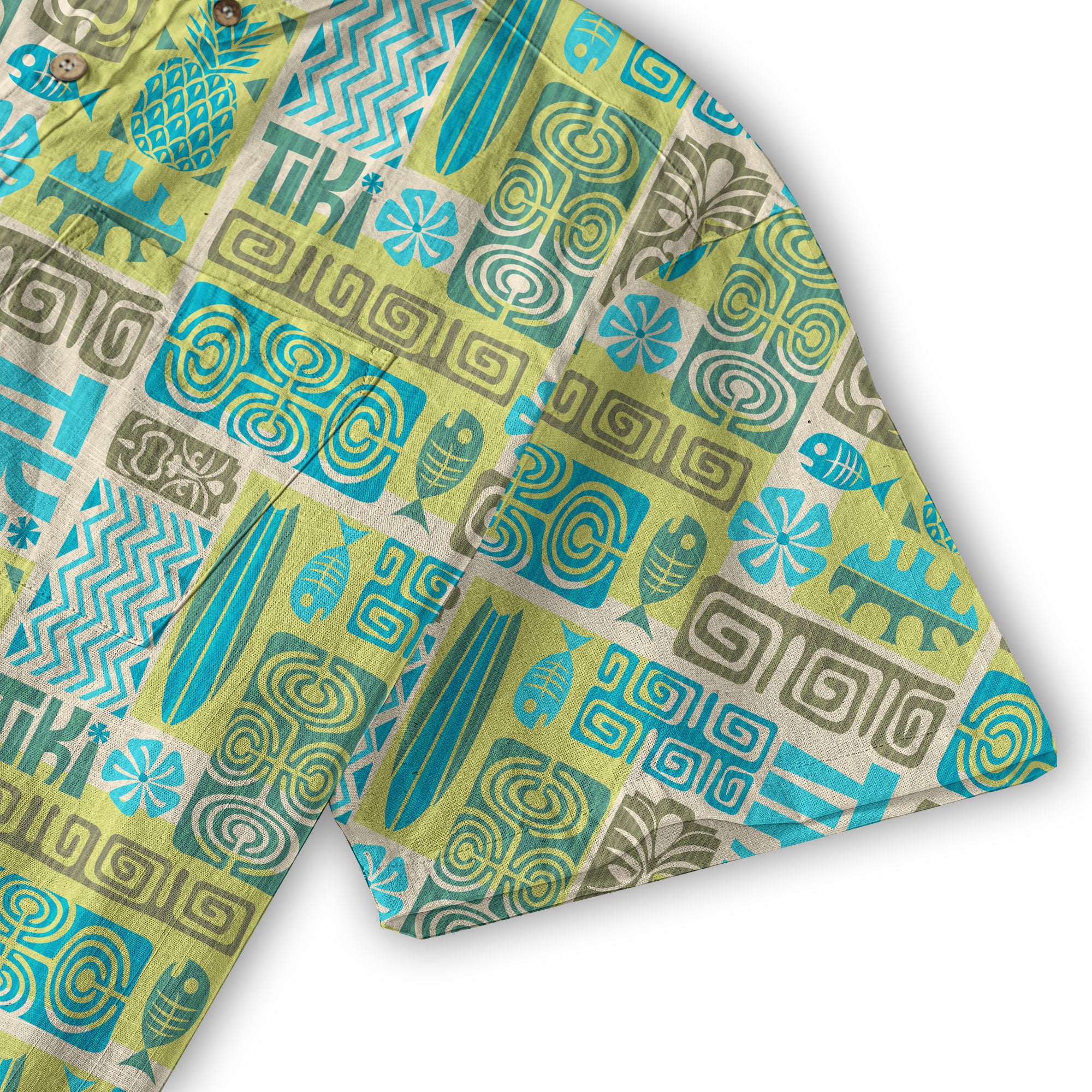 Exotic Tiki Pattern Hawaii Shirt, Hibiscus Hawaii Shirt - The Palmix