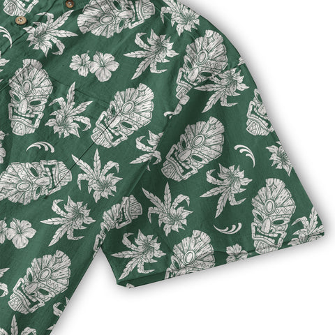 Tiki Mask Pattern Hawaii Shirt for Men - The Palmix
