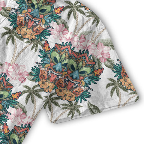Tiki Mask Pattern Hawaii Shirt for Men, Aloha Pattern Shirt - The Palmix