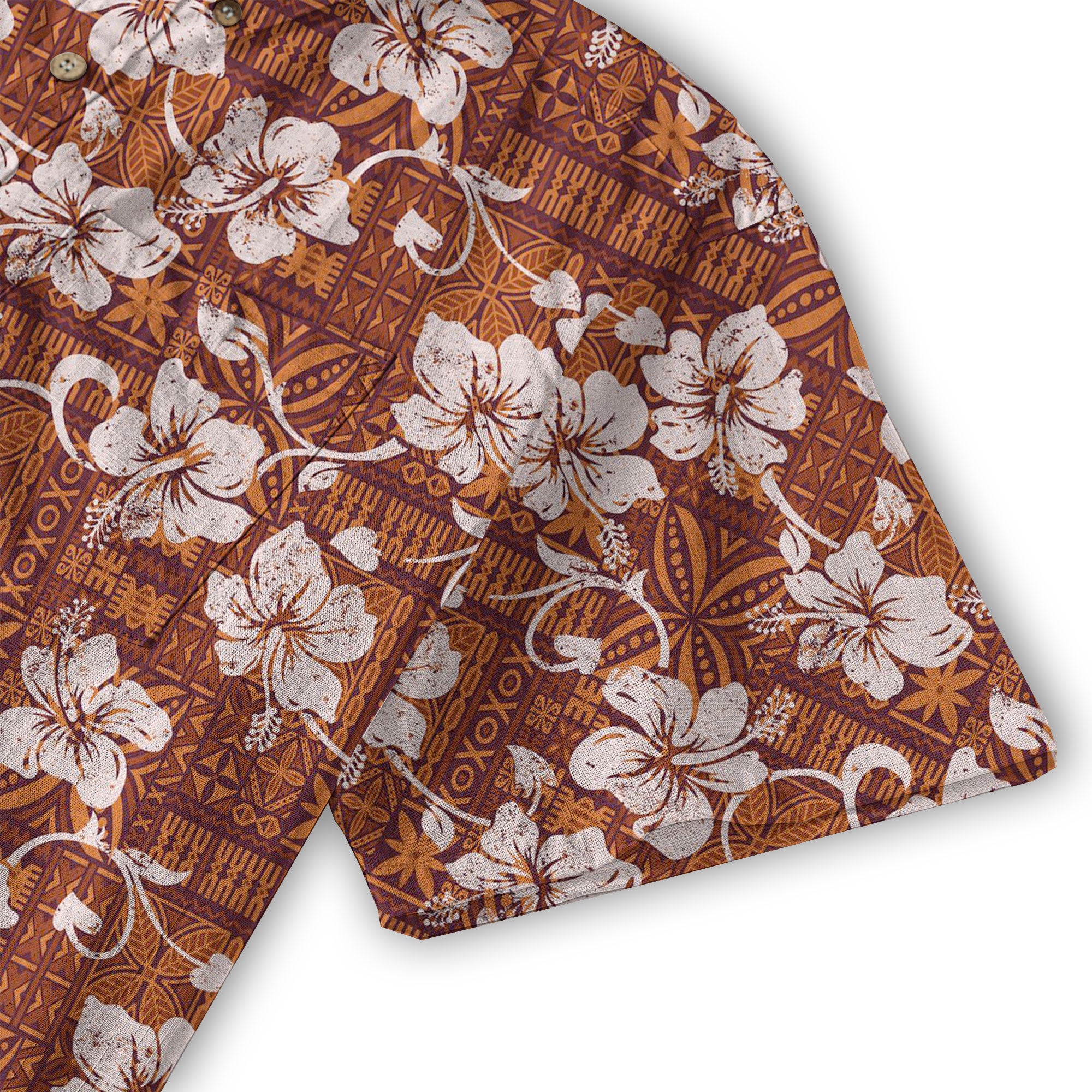 Vintage Tribal Hawaii Shirt for Men, Aloha Pattern Hawaii Shirt - The Palmix