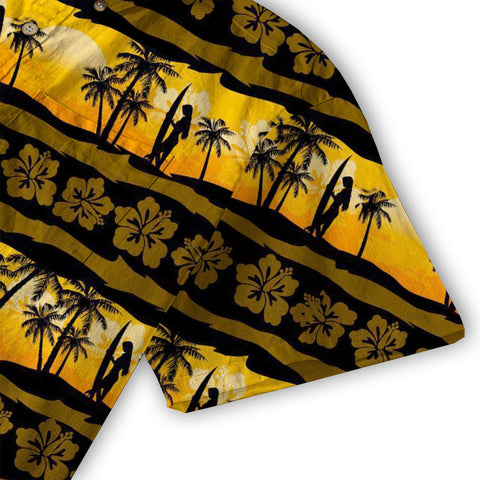 Vintage Sunset Hawaii Shirt for Men, Aloha Pattern Hawaii Shirt - The Palmix