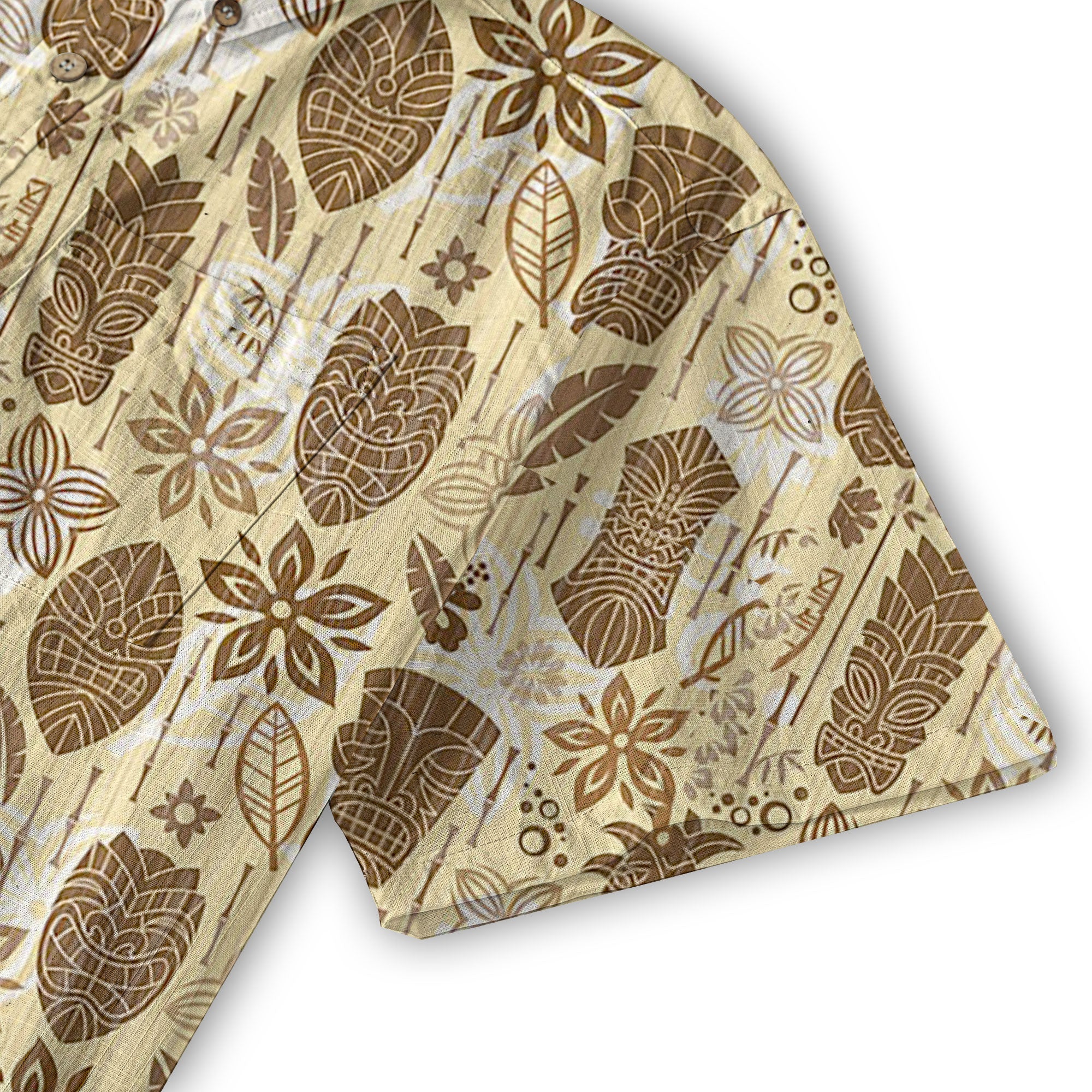 Surfing Tiki Mask Pattern Hawaii Shirt for Men, Tiki Mask Hawaiian Shirt - The Palmix