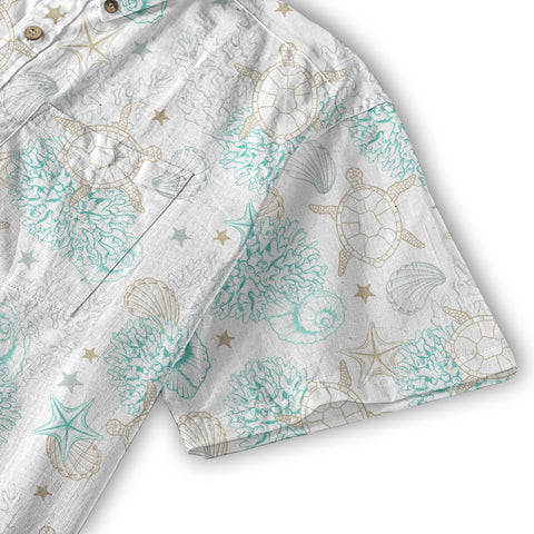 Sea Ocean Animals Women's Hawaiian Shirt, Ocean Animals Hawaiian Shirt - The Palmix