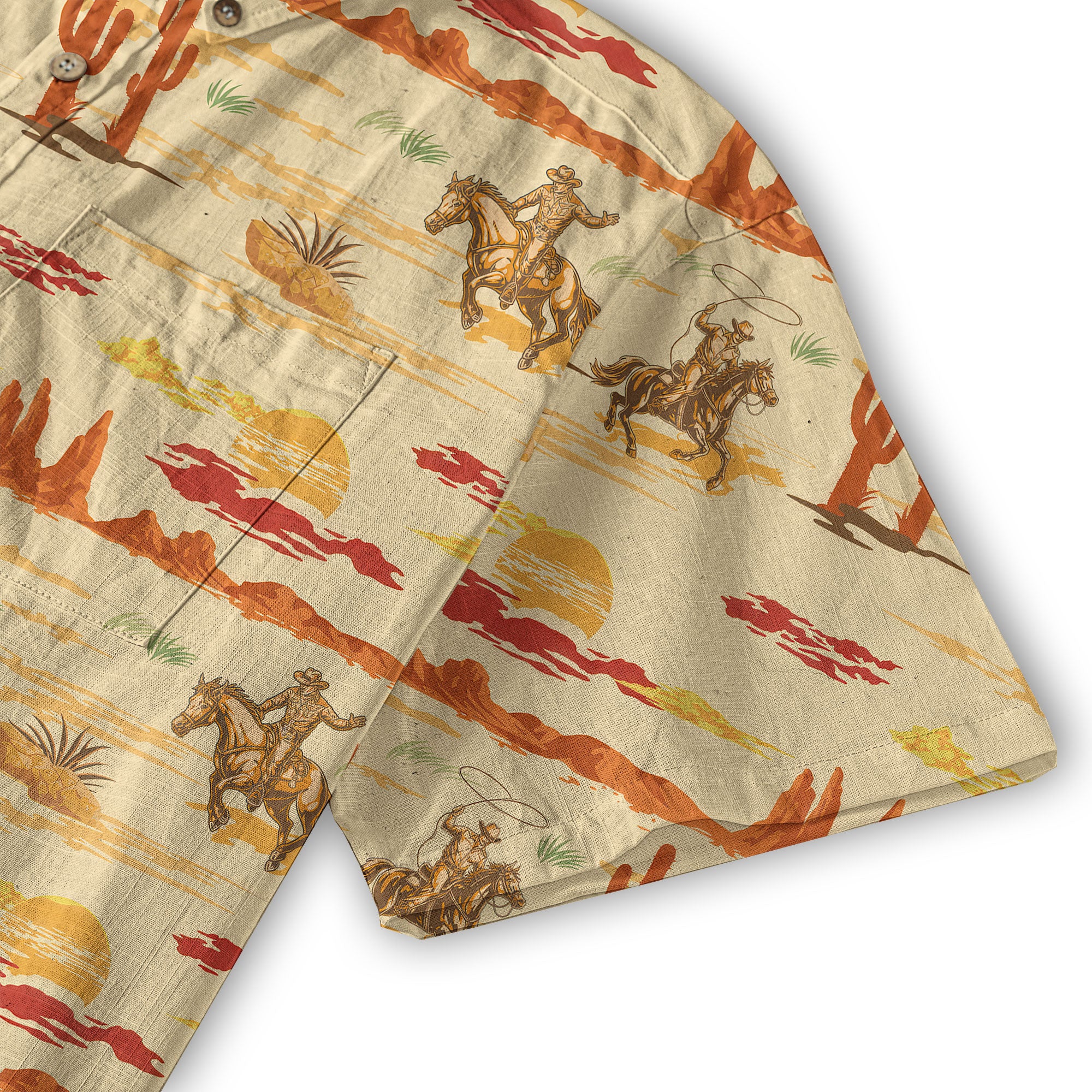 Horses Running Desert Western Hawaiian Shirt Desert Summer Beach Aloha Shirt - The Palmix