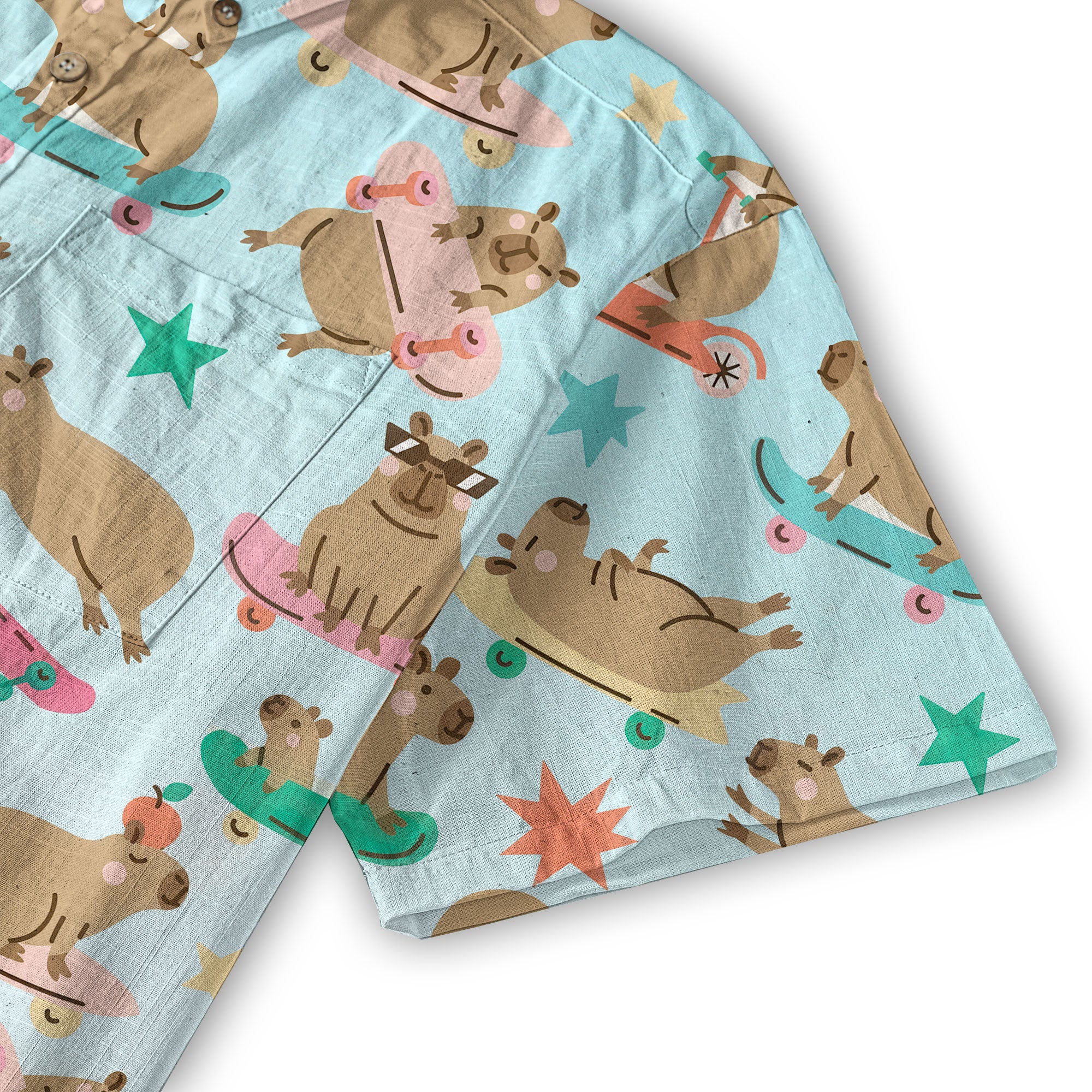 Tropical Capybara Hawaiian Shirt Aloha Funny Beach Capybara Shirt - The Palmix