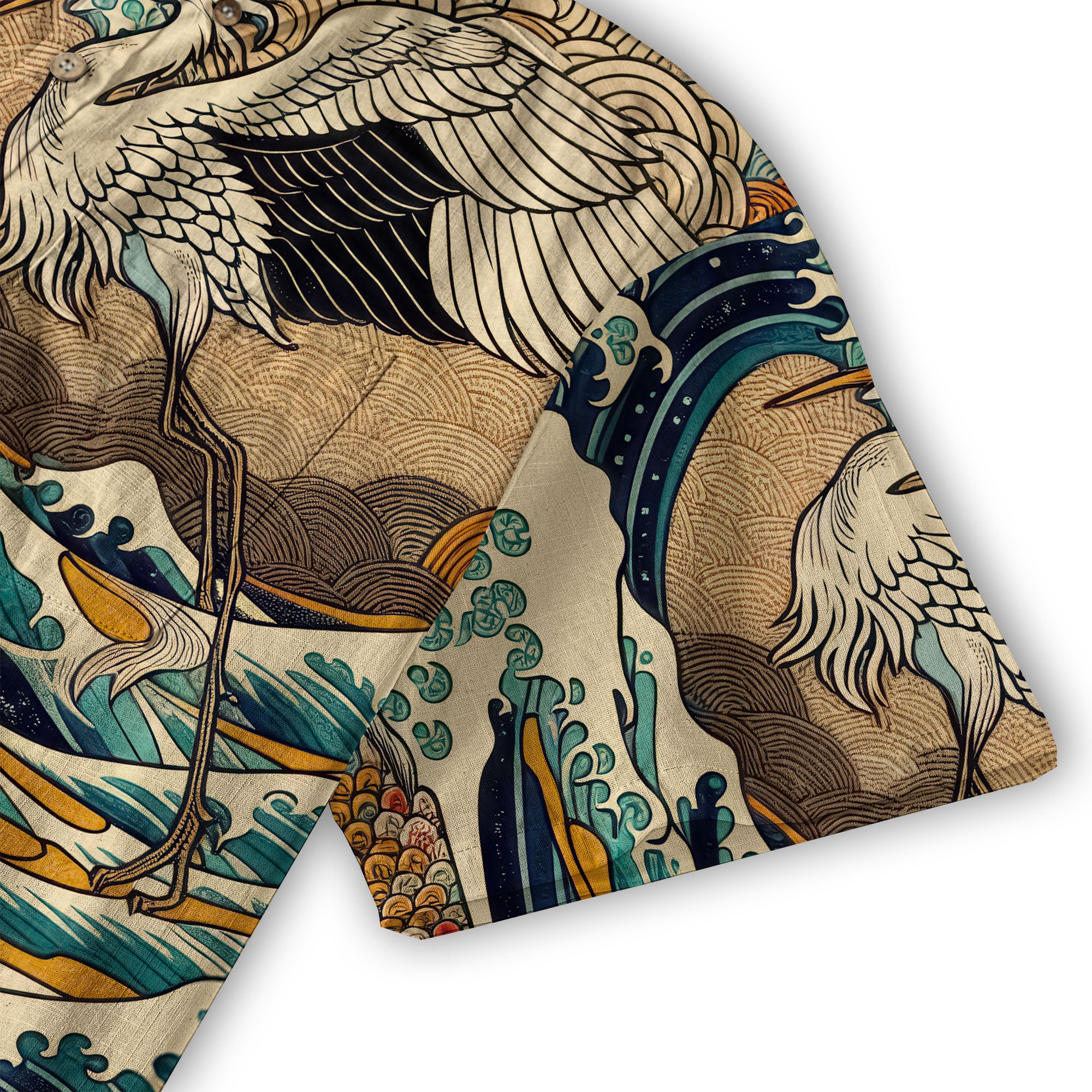Animals Japanese Koifish Crane Hawaiian Shirt Beach Vacation Hawaiian - The Palmix