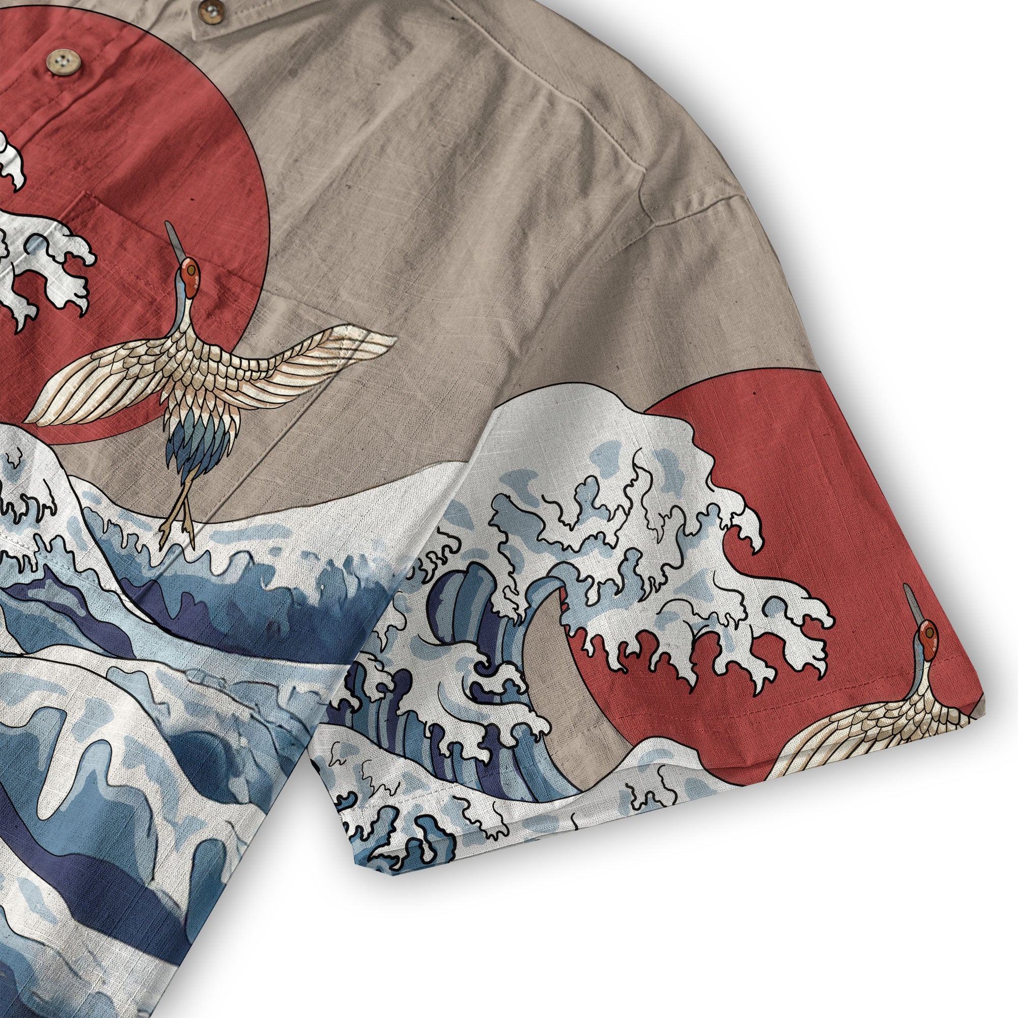 Animals Japanese Koifish Crane Hawaiian Shirt Beach Vacation Hawaiian - The Palmix