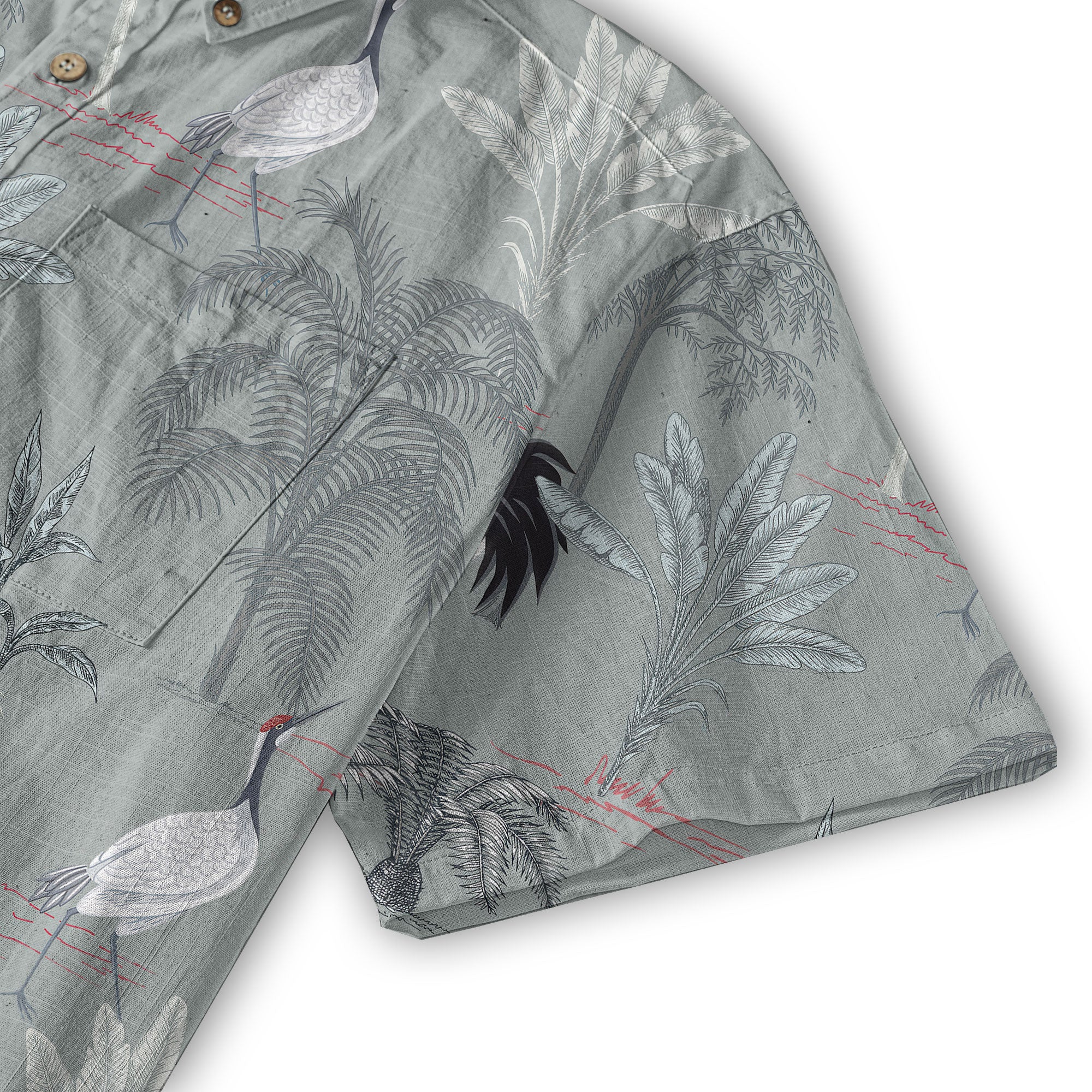 Tropical Birds in Exotic Flowers Wildlife and Plants Floral Colorful Shirt - The Palmix