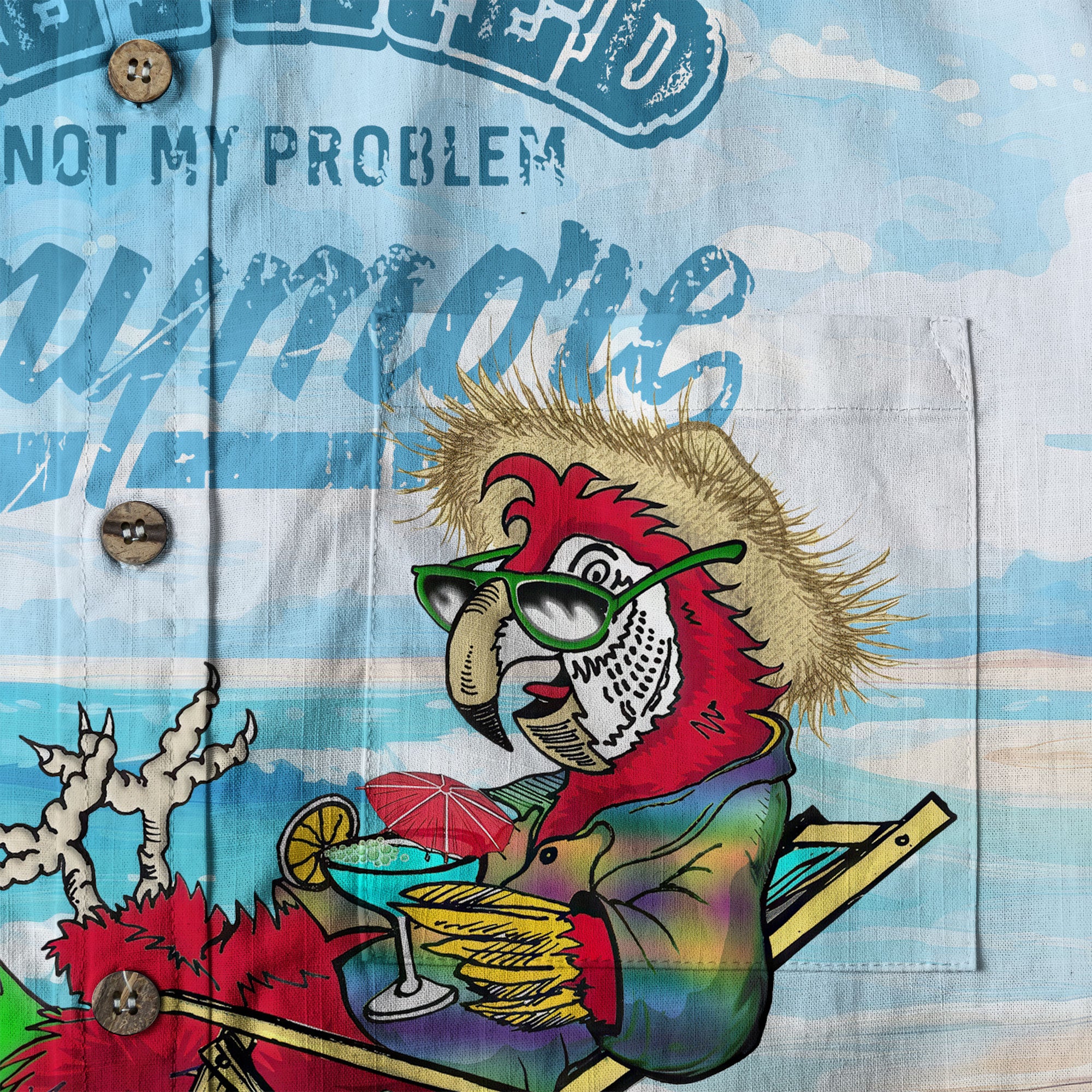 Retired Not My Problem Anymore Parrot Hawaiian Shirt - The Palmix
