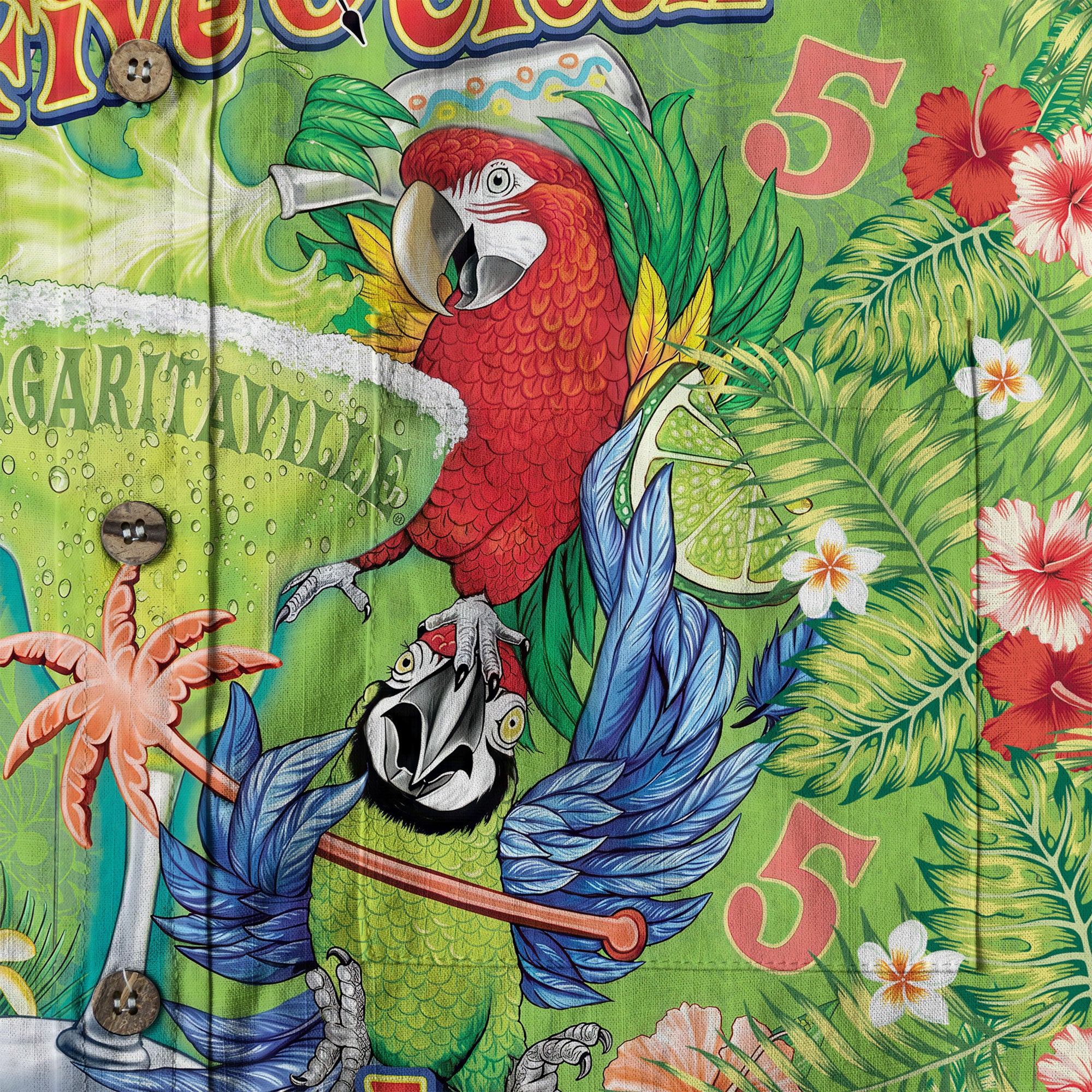 Funny Parrot Summer Party Hawaiian Shirt, I'm Not Waiting Til 5 O'clock Beach Vacation Hawaii Shirt, Cocktail Tropical Hawaiian Shirt - The Palmix
