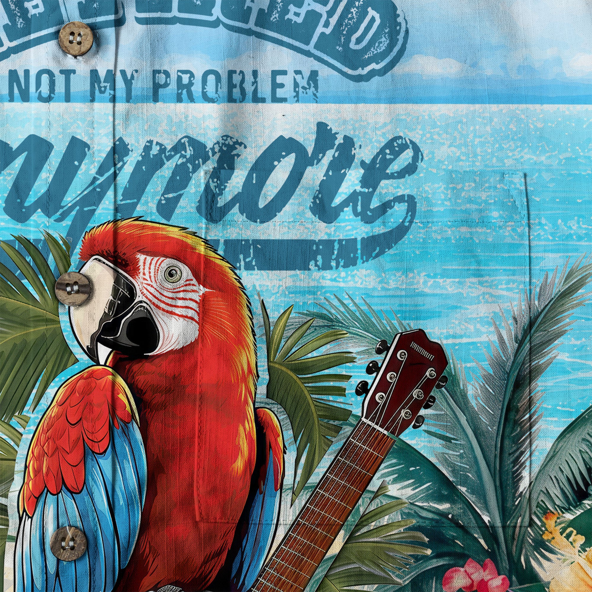 Parrots Retired Not My Problem Anymore Short Sleeve Hawaiian Shirt - The Palmix