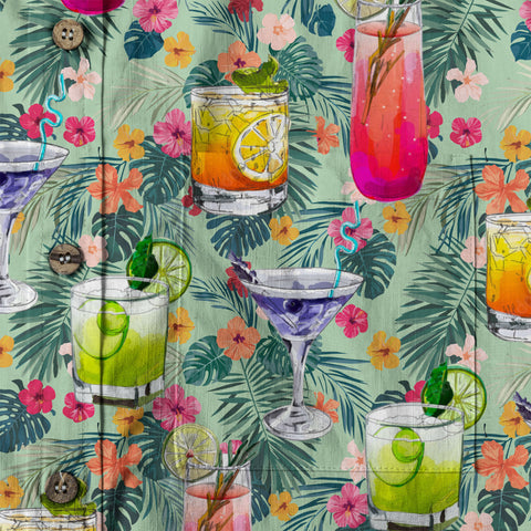 Cocktail Aloha Hawaiian Shirt, Summer Hawaiian Shirt - The Palmix