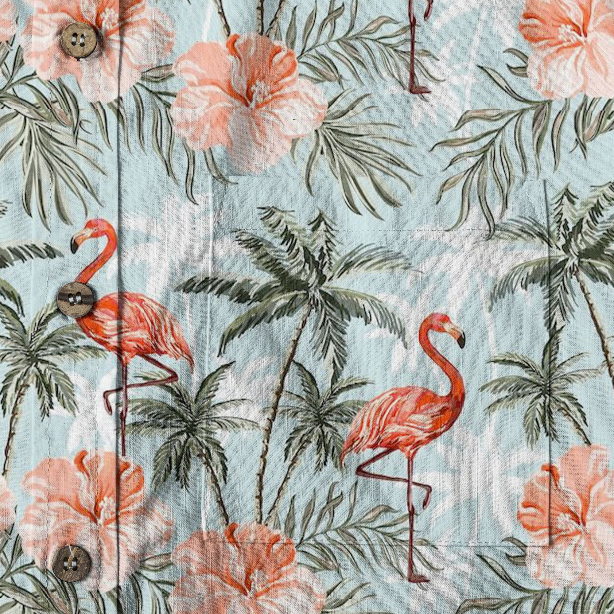 Flamingo Aloha Hawaii Shirt, Summer Beach Hawaii Shirt - The Palmix