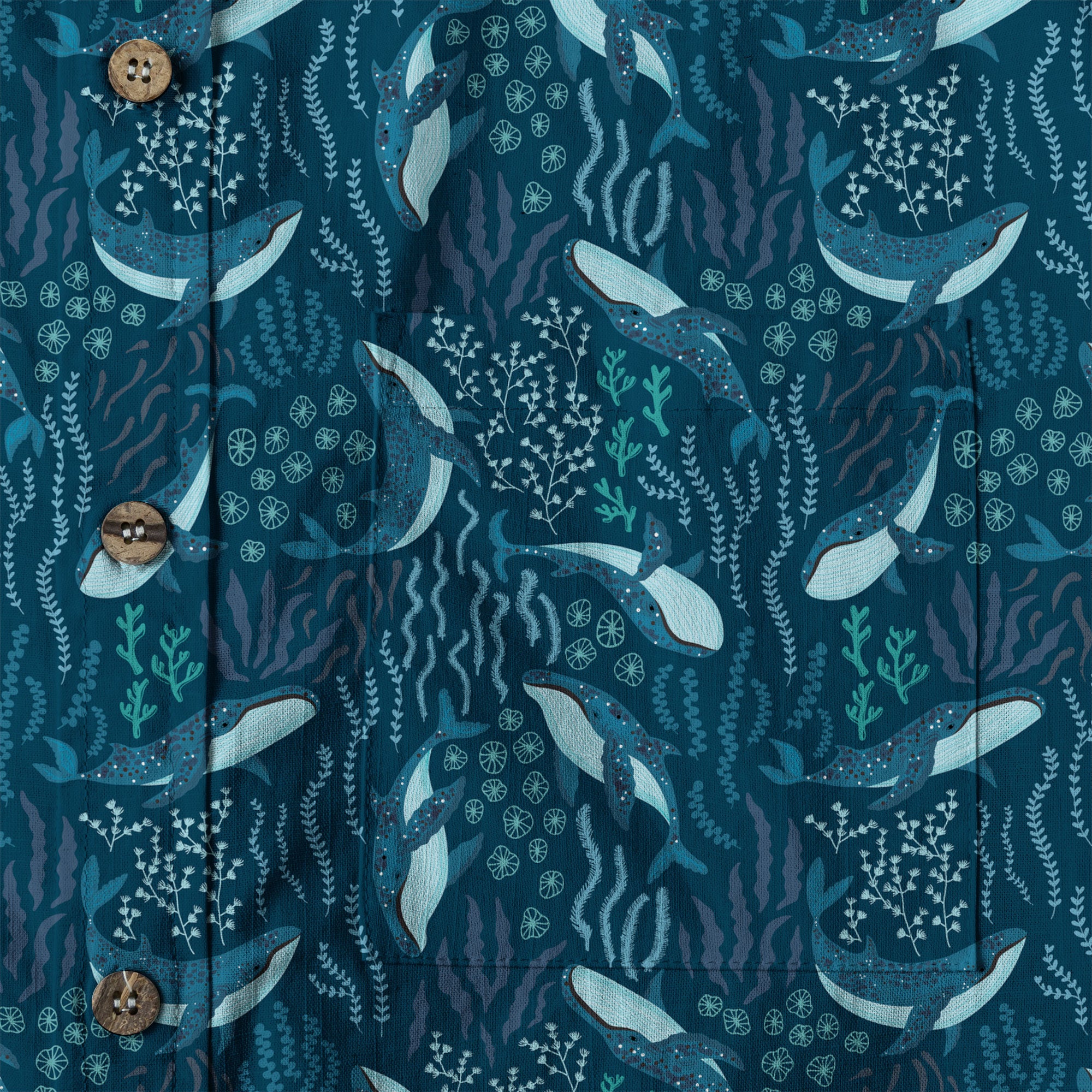 Humpback Whales Hawaii Shirt, Ocean Animals Button Up Shirt - The Palmix