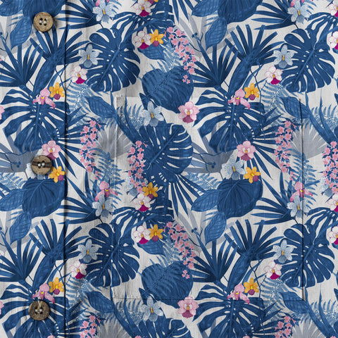 Tropical Floral Pattern Hawaii Shirt, Tranquil Blossom Hawaii Shirt - The Palmix