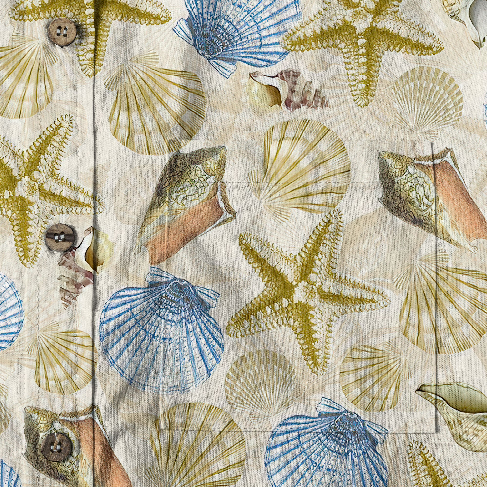 Ocean Animals Hawaiian Button Up Shirt, Summer Beach Shirt - The Palmix