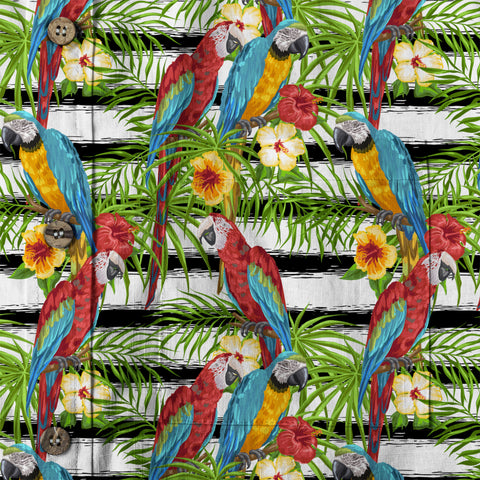 Parrot Hawaiian Button Up Shirt, Aloha Summer Beach Hawaiian Button Down Shirt - The Palmix
