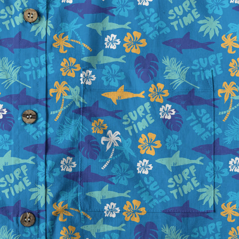 Surf Time Hibiscus Flowers Hawaii Shirt, Aloha Pattern Hawaii Shirt - The Palmix