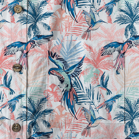 Flying Bird Aloha Flowers Hawaii Shirt, Hibiscus Hawaii Shirt - The Palmix