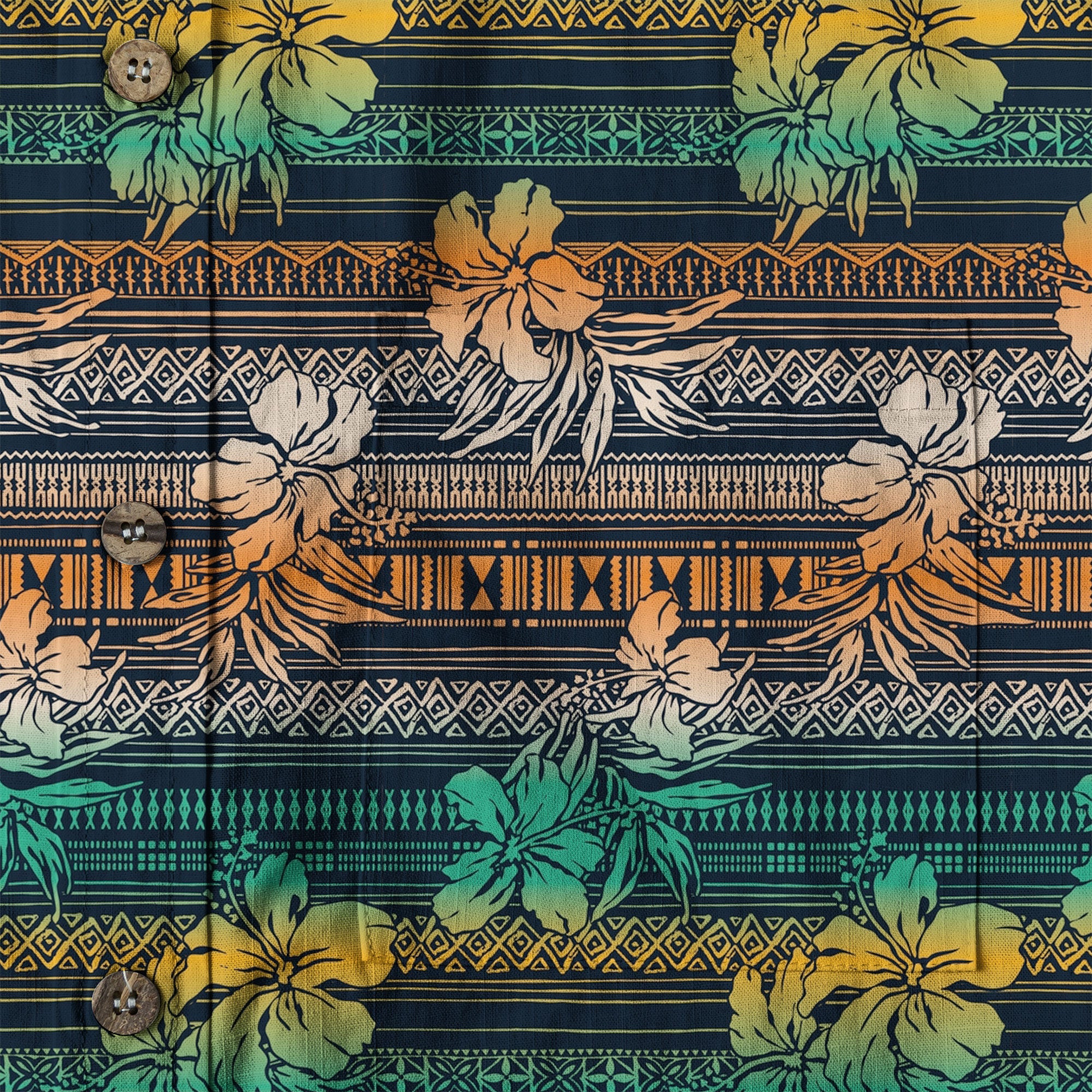 Vintage Hawaiian Style Pattern Hawaii Shirt, Hibiscus Hawaii Shirt - The Palmix