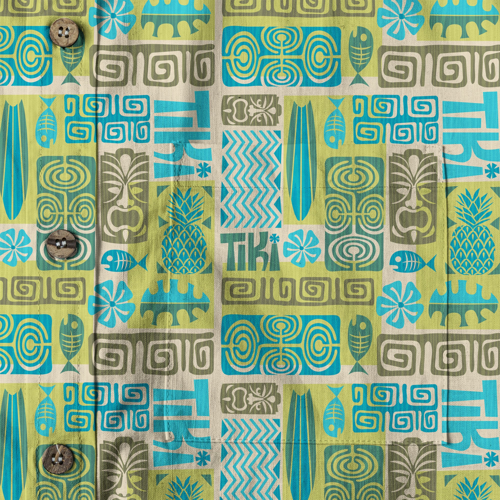 Exotic Tiki Pattern Hawaii Shirt, Hibiscus Hawaii Shirt - The Palmix