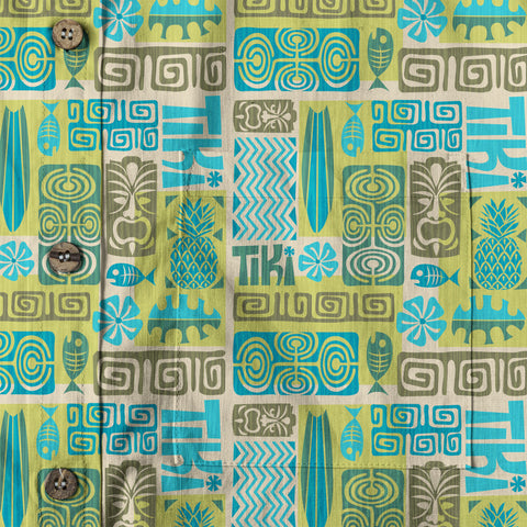 Exotic Tiki Pattern Hawaii Shirt, Hibiscus Hawaii Shirt - The Palmix