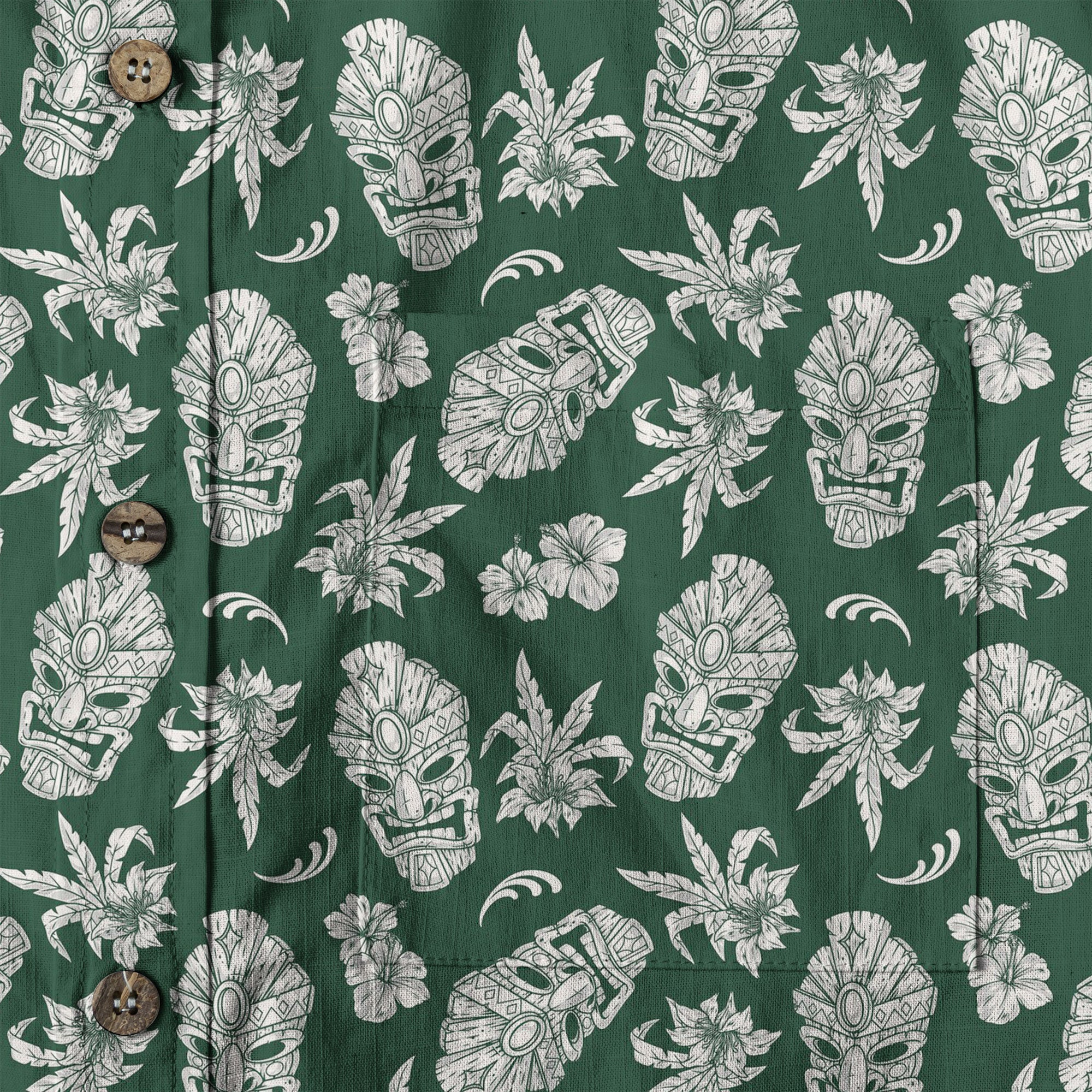 Tiki Mask Pattern Hawaii Shirt for Men - The Palmix
