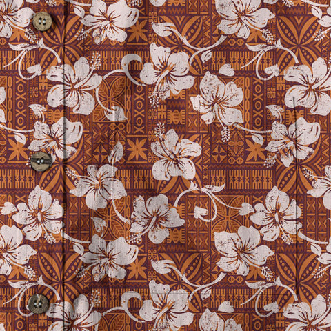 Vintage Tribal Hawaii Shirt for Men, Aloha Pattern Hawaii Shirt - The Palmix