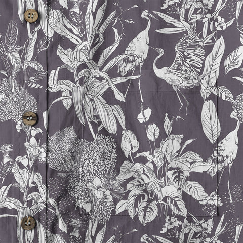 Tropical Birds in Exotic Flowers Wildlife and Plants Floral Colorful Shirt - The Palmix