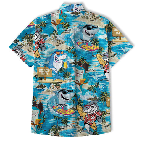 Funny Sharks Aloha Hawaiian Shirt, Ocean Shark Aloha Hawaiian Shirt - The Palmix