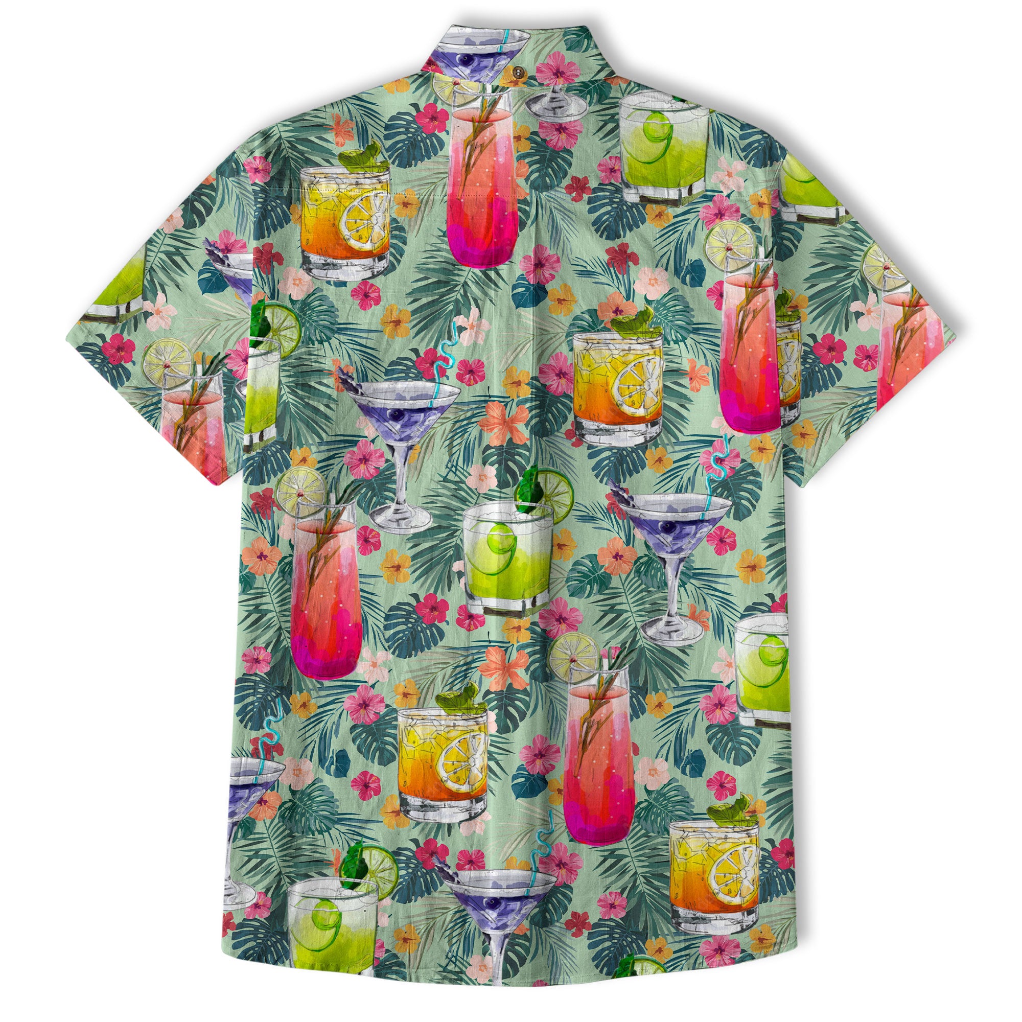 Cocktail Aloha Hawaiian Shirt, Summer Hawaiian Shirt - The Palmix