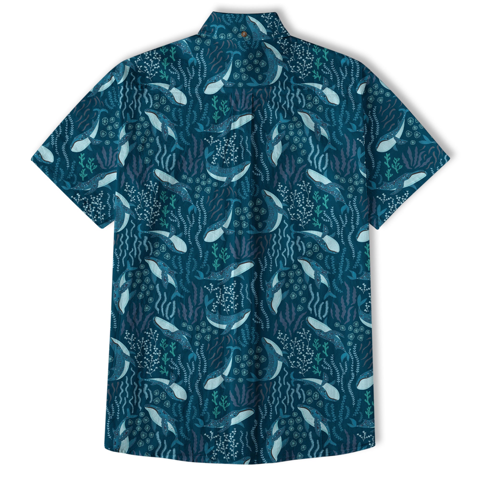 Humpback Whales Hawaii Shirt, Ocean Animals Button Up Shirt - The Palmix