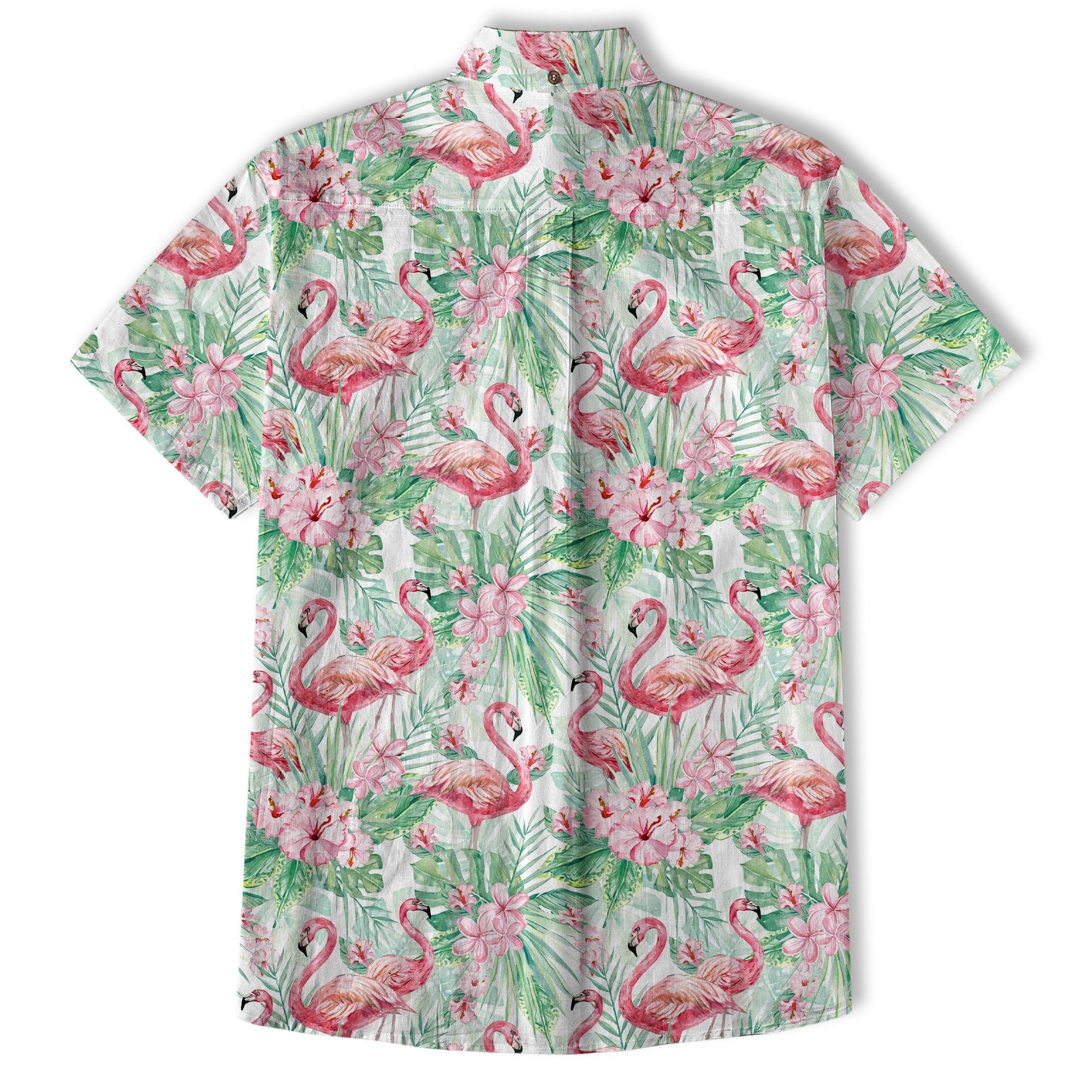 Floral Flamingo Hawaii Pattern Shirt, Hibiscus Hawaiian Shirt - The Palmix