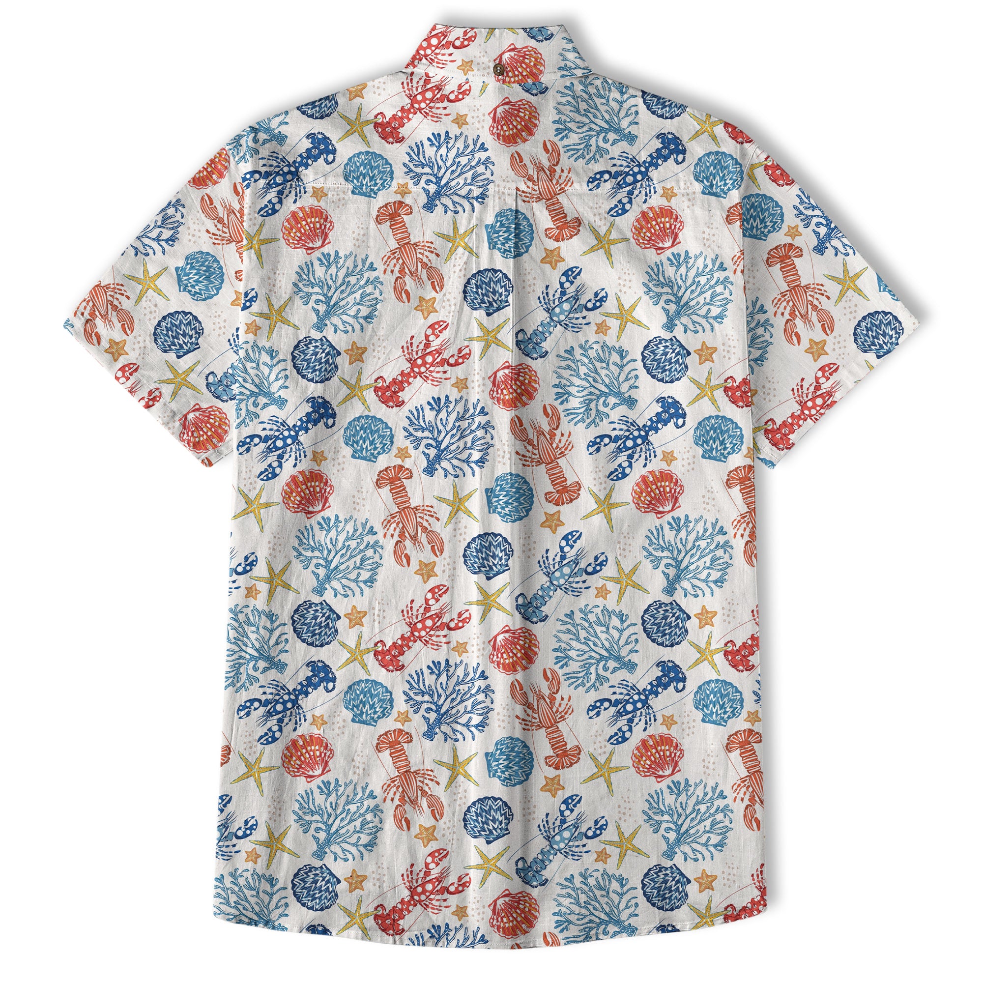 Ocean Animals Hawaiian Button Up Shirt, Optopus Summer Beach Shirt - The Palmix