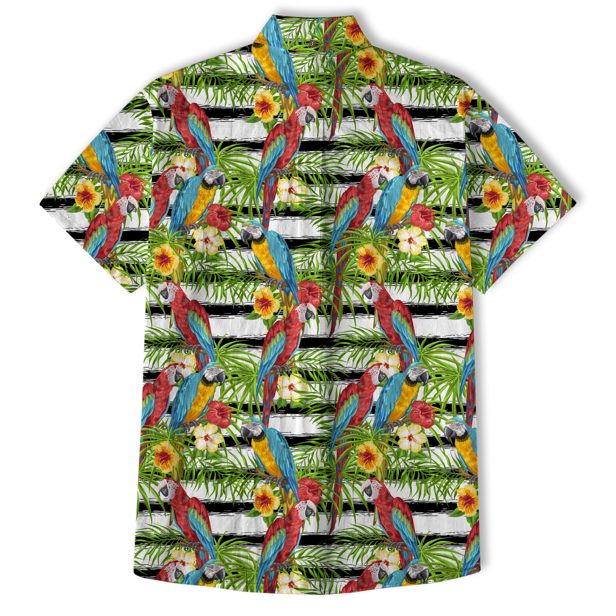 Parrot Hawaiian Button Up Shirt, Aloha Summer Beach Hawaiian Button Down Shirt - The Palmix