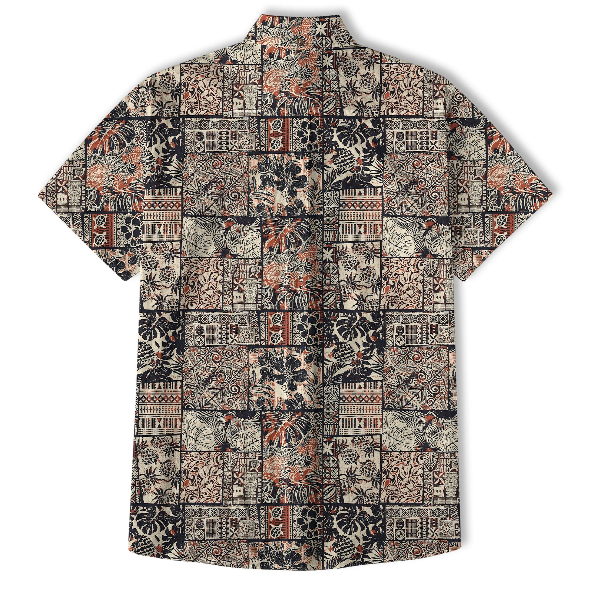 Retro Polynesian Flowers Hawaii Shirt, Aloha Pattern Hawaii Shirt - The Palmix