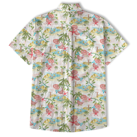 Summer Beach Flowers Hawaii Shirt, Aloha Pattern Hawaii Shirt - The Palmix