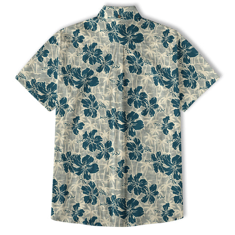Hibiscus Flowers With Palm Tree Hawaii Shirt - The Palmix