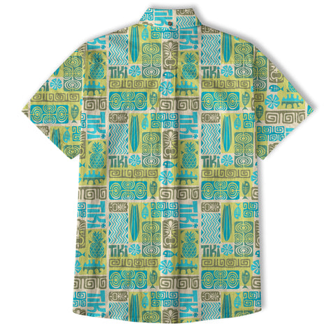 Exotic Tiki Pattern Hawaii Shirt, Hibiscus Hawaii Shirt - The Palmix