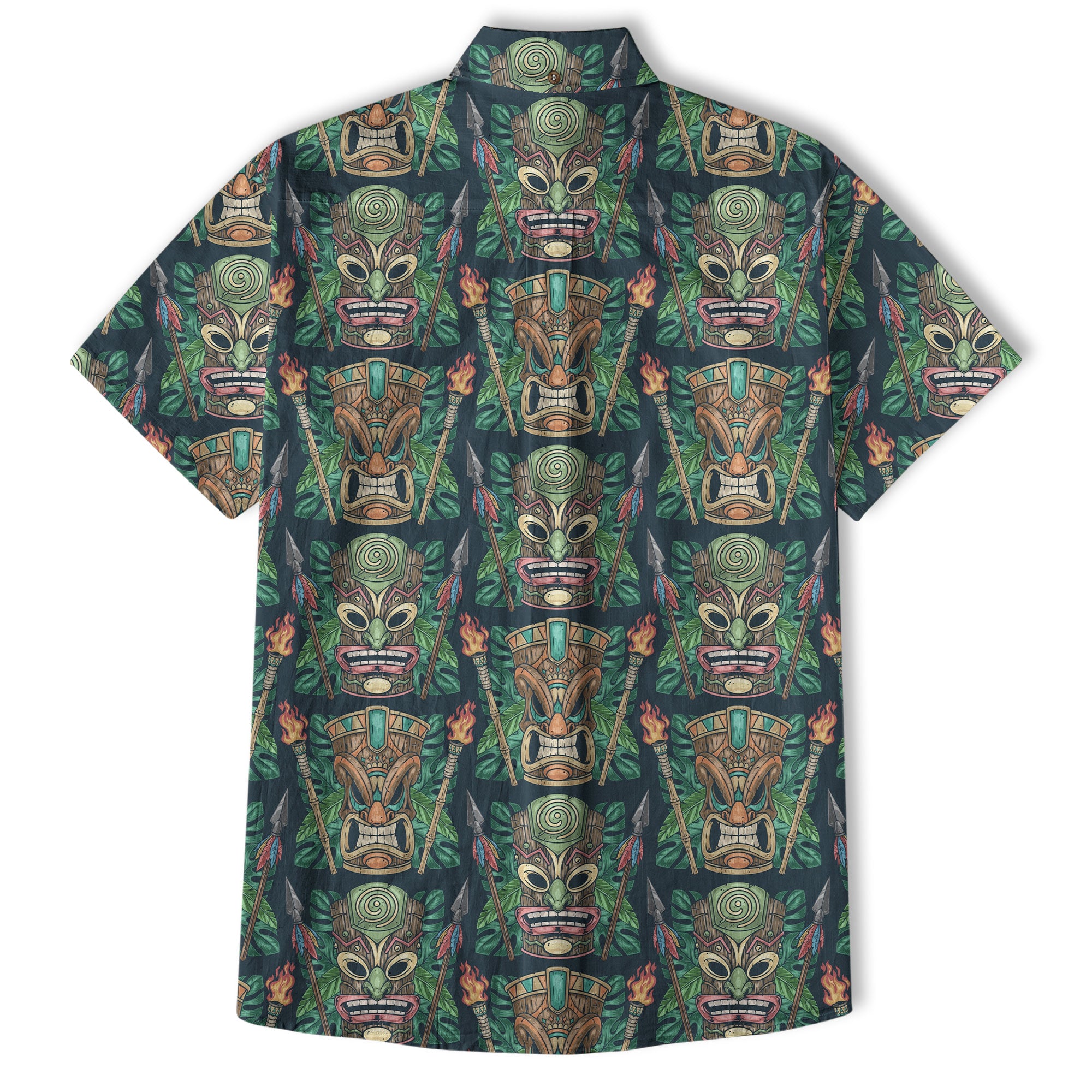 Exotic Tiki Mask Pattern Hawaii Shirt for Men - The Palmix