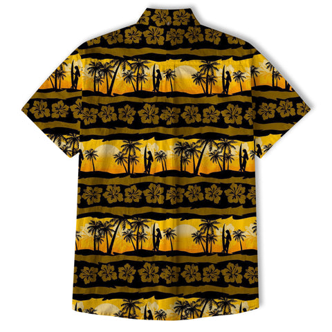 Vintage Sunset Hawaii Shirt for Men, Aloha Pattern Hawaii Shirt - The Palmix