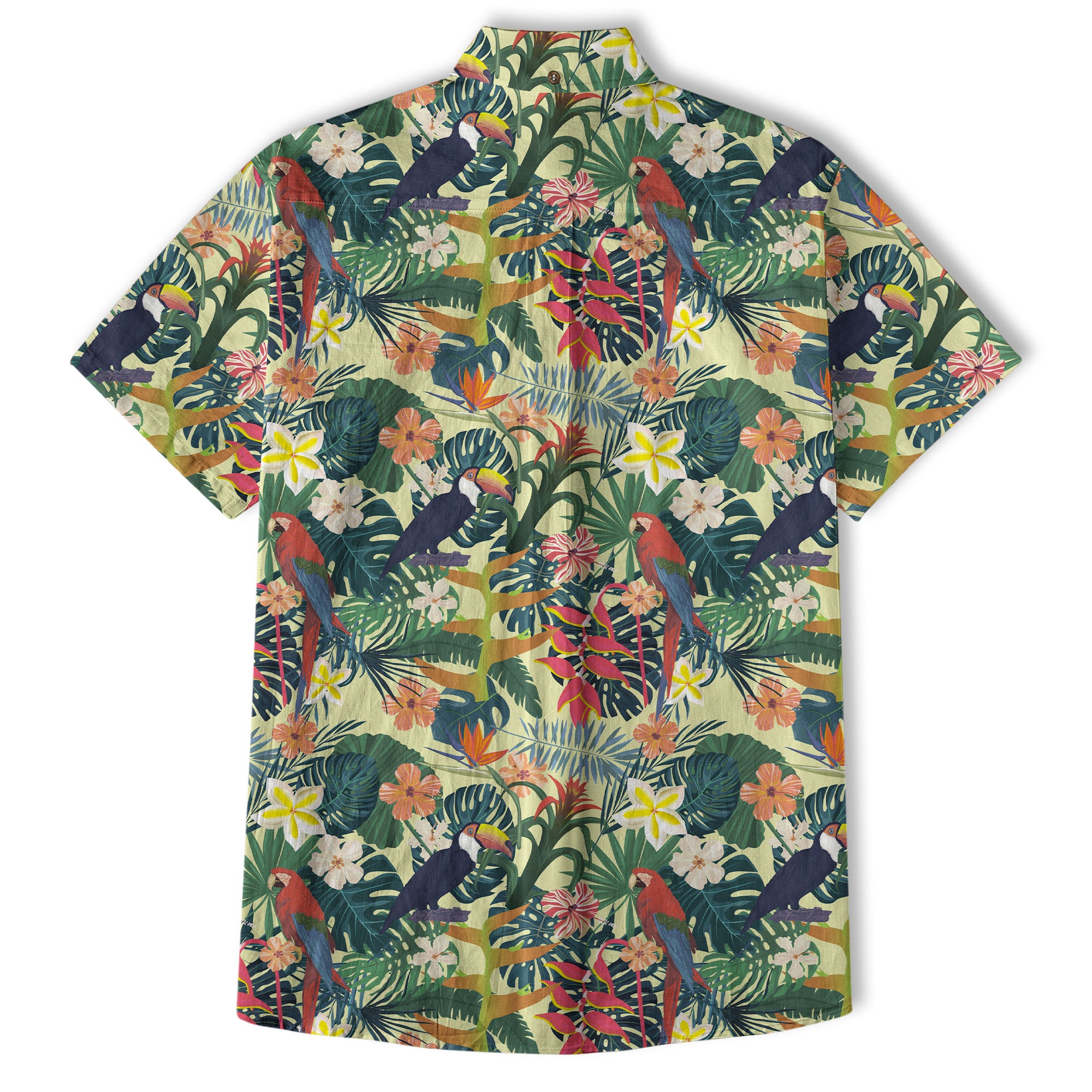 Vintage Parrots Hawaii Shirt for Men, Aloha Pattern Hawaii Shirt - The Palmix